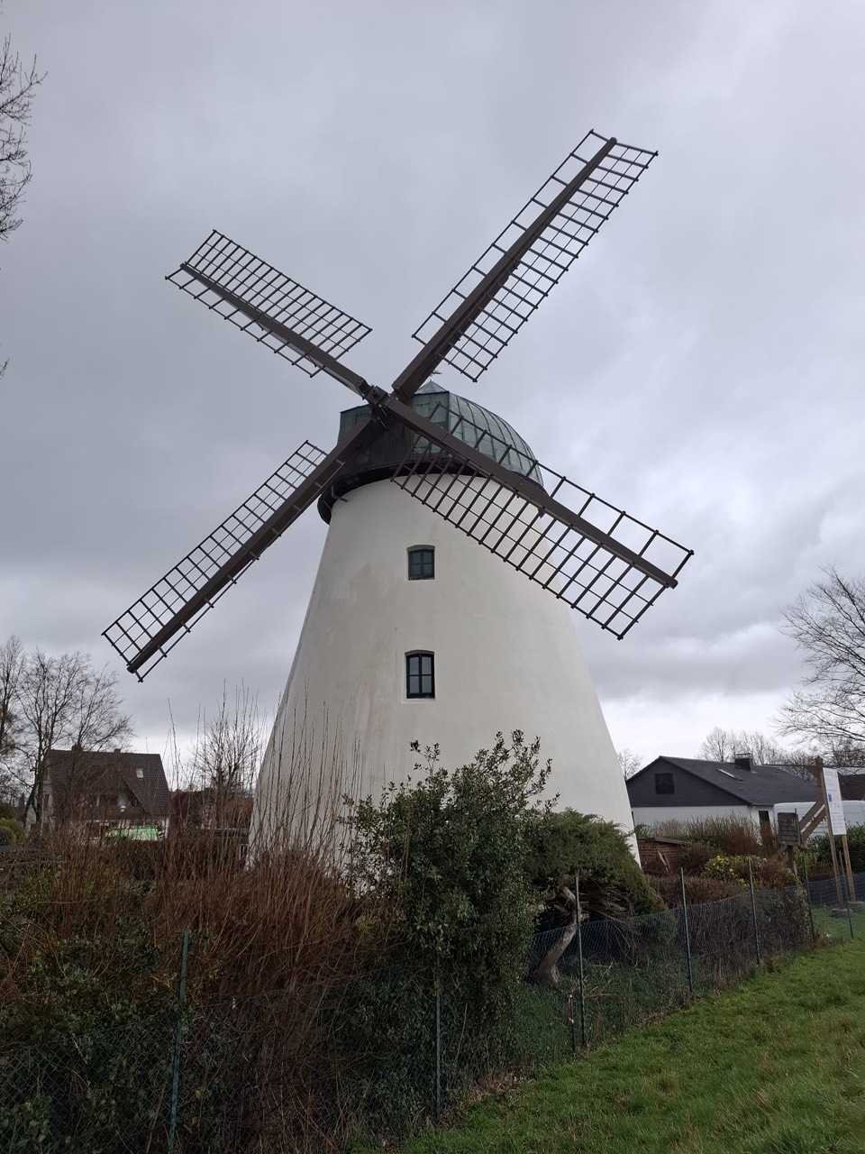 The completed Tündern Windmill with all four sails