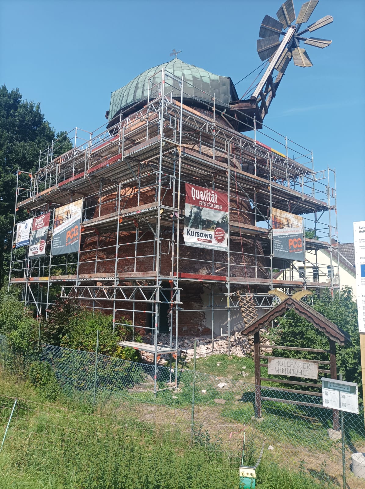 Sanierungsarbeiten an der Windmühle Tündern 2025