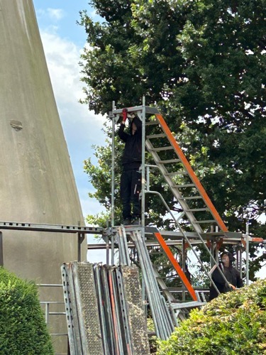 El molino en reconstrucción