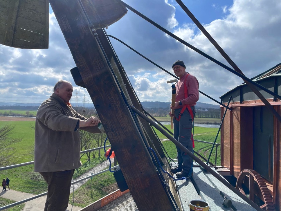 Arbeiten an der Windrose